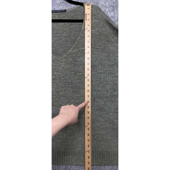 Peruvian Connection Womens Sweater Pima Cotton Knit Pullover Boxy‎ Tunic Green L - Picture 12 of 13